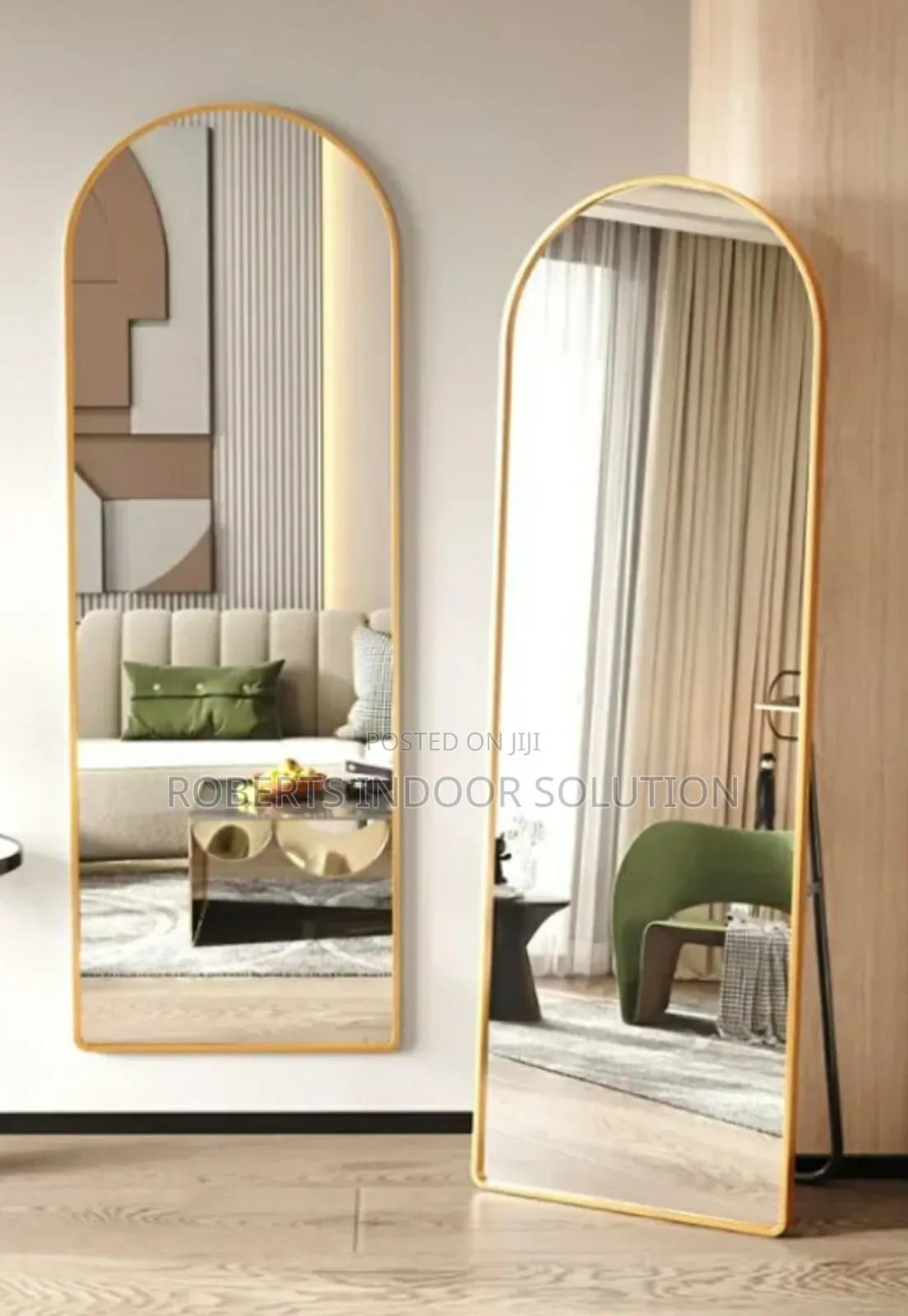 Arched Floor Standing Long Dressing Mirror