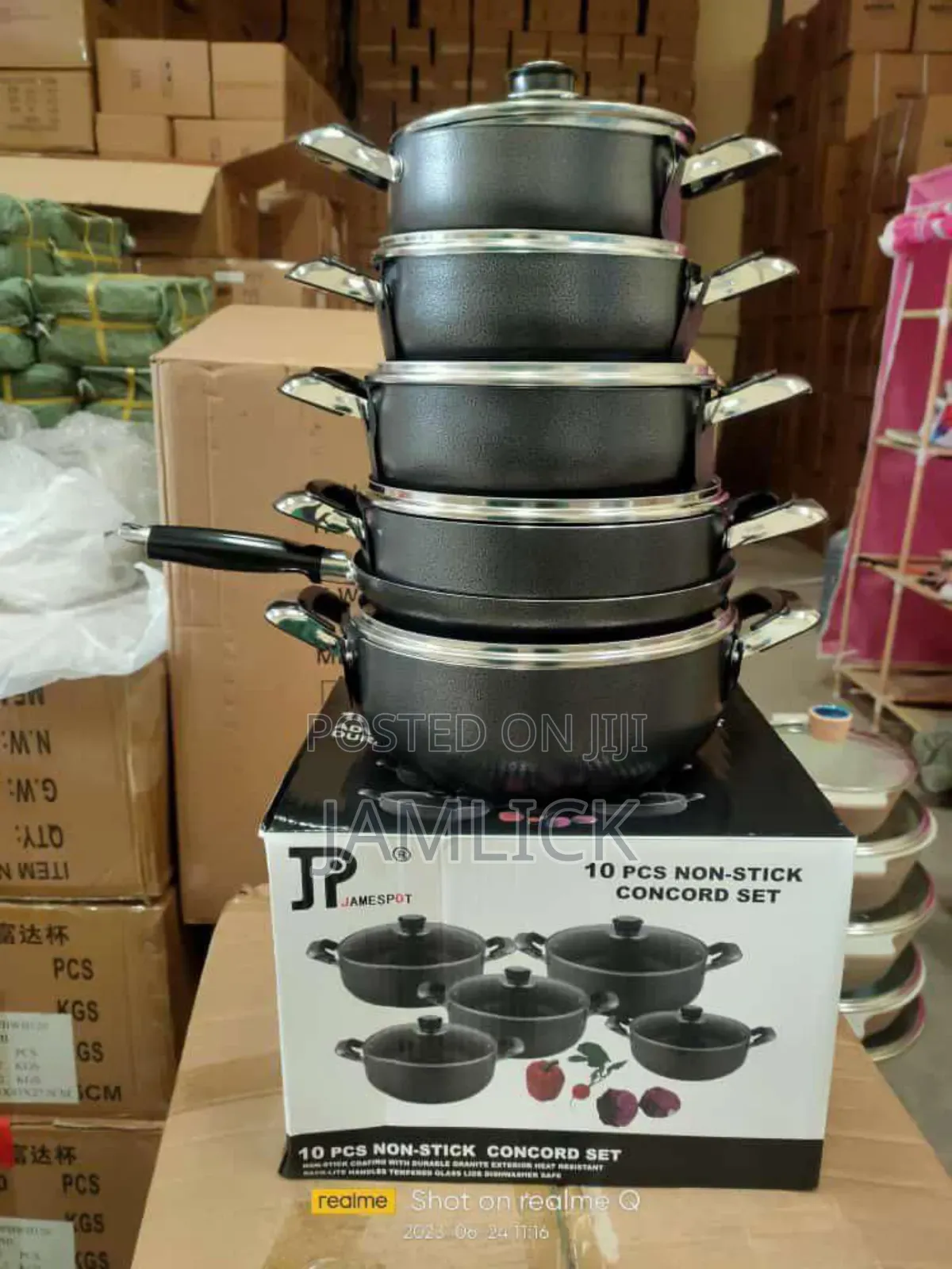Black James Pot Cookware Set - Js