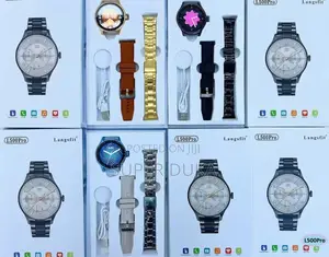 Langsfit L500 Pro Smartwatch -Bluetooth Call, Health 3 Luxury Straps