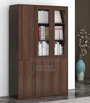 Office Cabinet : Office 3-Door Wooden Filing Display Cabinet