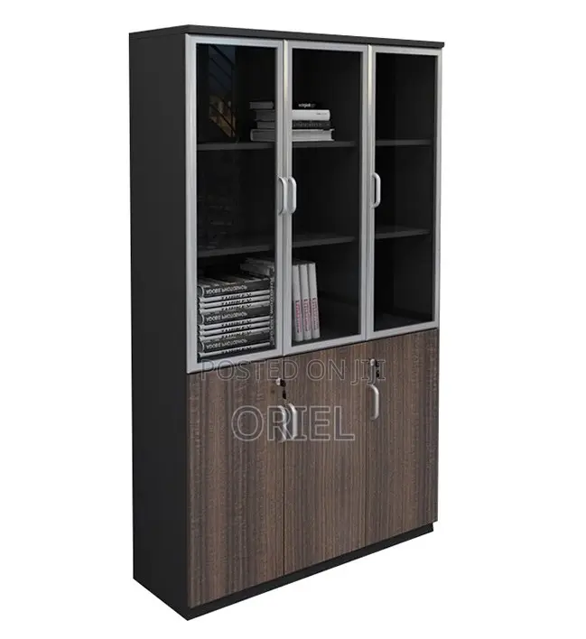 Office Cabinet : Office 3-Door Wooden Filing Display Cabinet