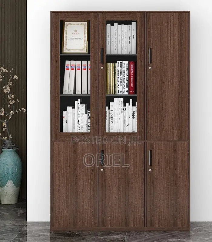 Office Cabinet : Office 3-Door Wooden Filing Display Cabinet