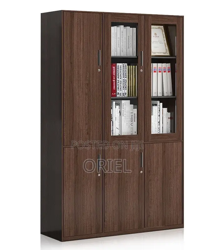 Office Cabinet : Office 3-Door Wooden Filing Display Cabinet