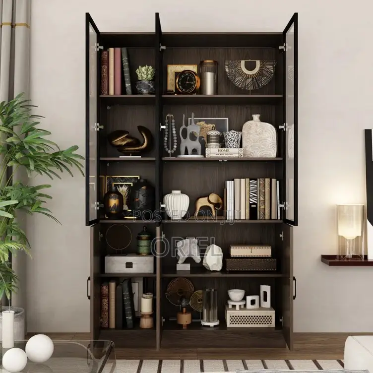 Office Cabinet : Office 3-Door Wooden Filing Display Cabinet