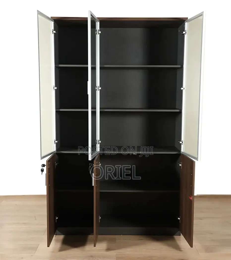 Office Cabinet : Office 3-Door Wooden Filing Display Cabinet