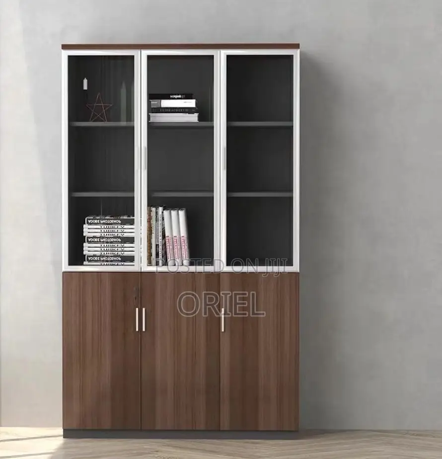 Office Cabinet : Office 3-Door Wooden Filing Display Cabinet