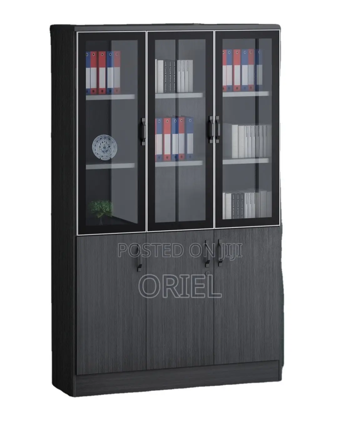 Office Cabinet : Office 3-Door Wooden Filing Display Cabinet
