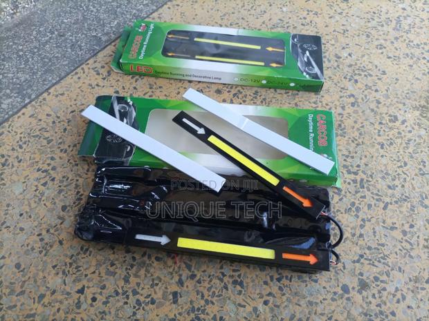 Car Cob Daytime Running Lights With Indicator (Red/Blue/Yellow)