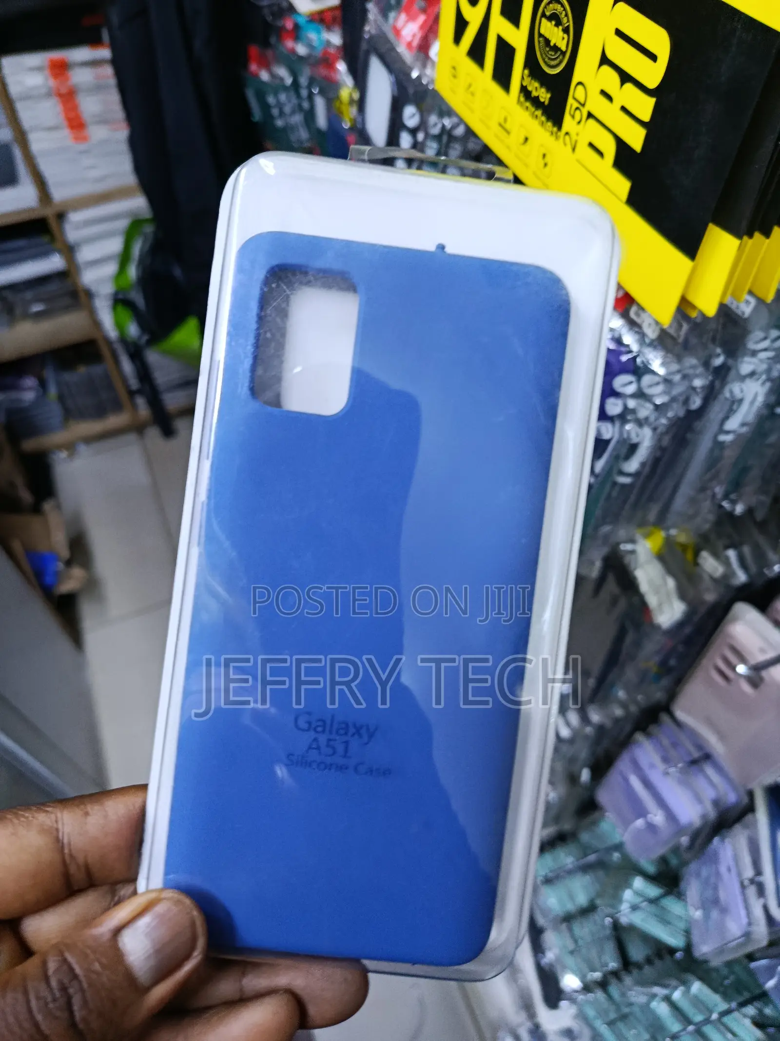 Calsea Liquid Silicone Case for Samsung Galaxy A51-Blue