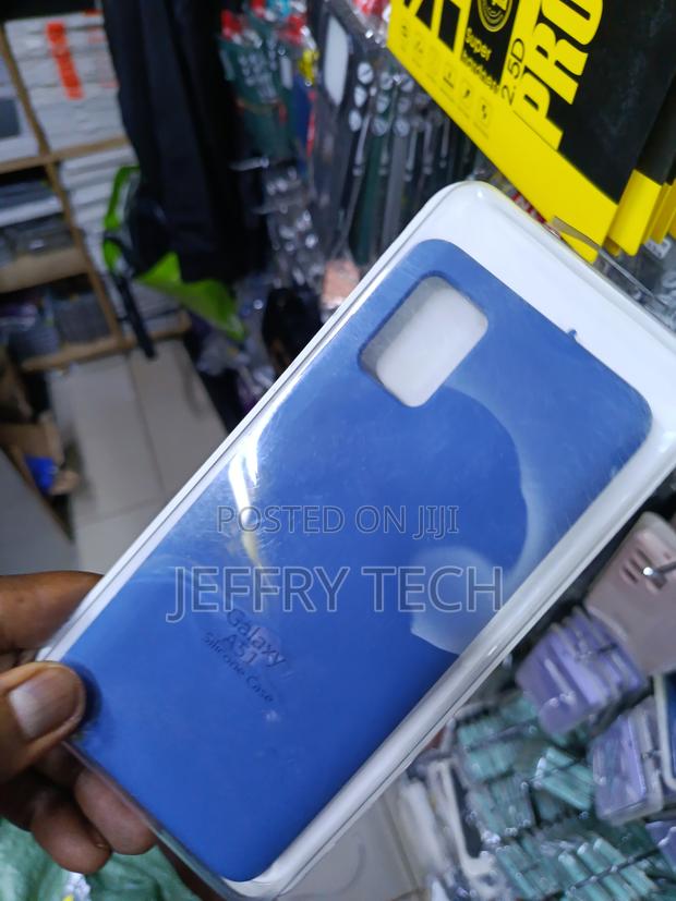 Calsea Liquid Silicone Case for Samsung Galaxy A51-Blue - thumbnail 2