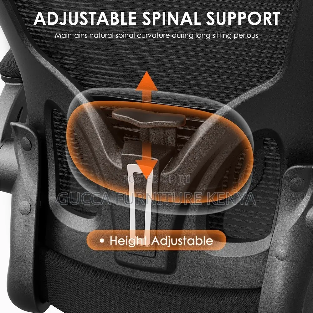 Swivel Ergonomic Mesh Seat With Flip Arms