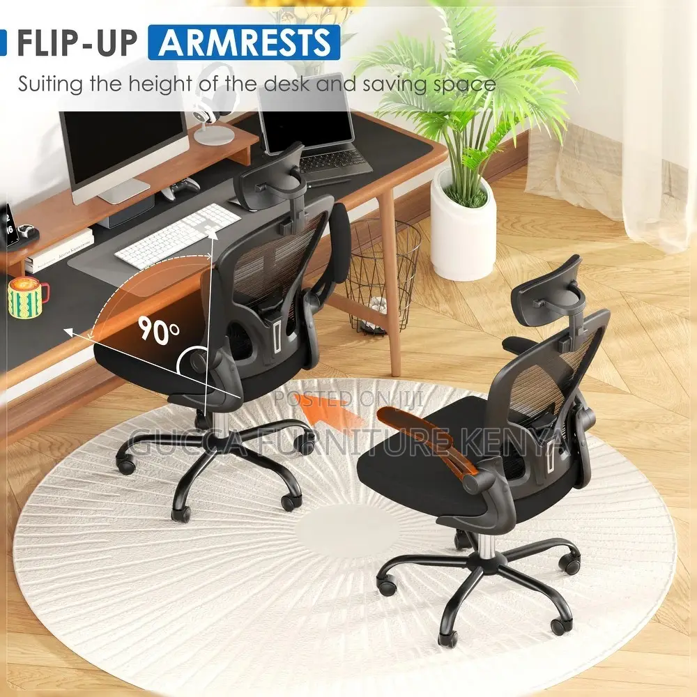 Swivel Ergonomic Mesh Seat With Flip Arms