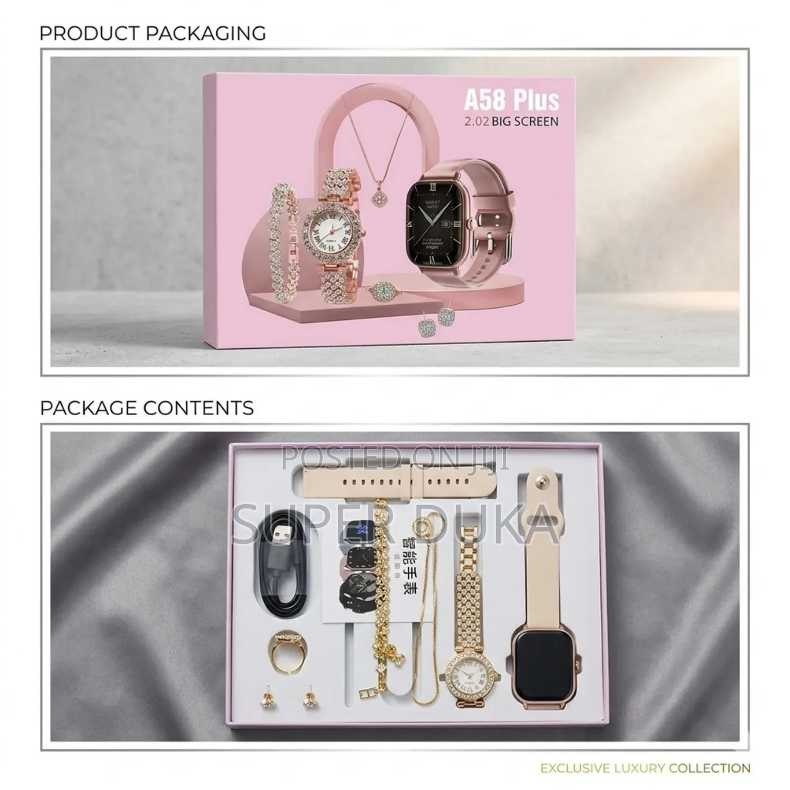Luxury Women Smartwatch, A58 Plus 7-in-1.