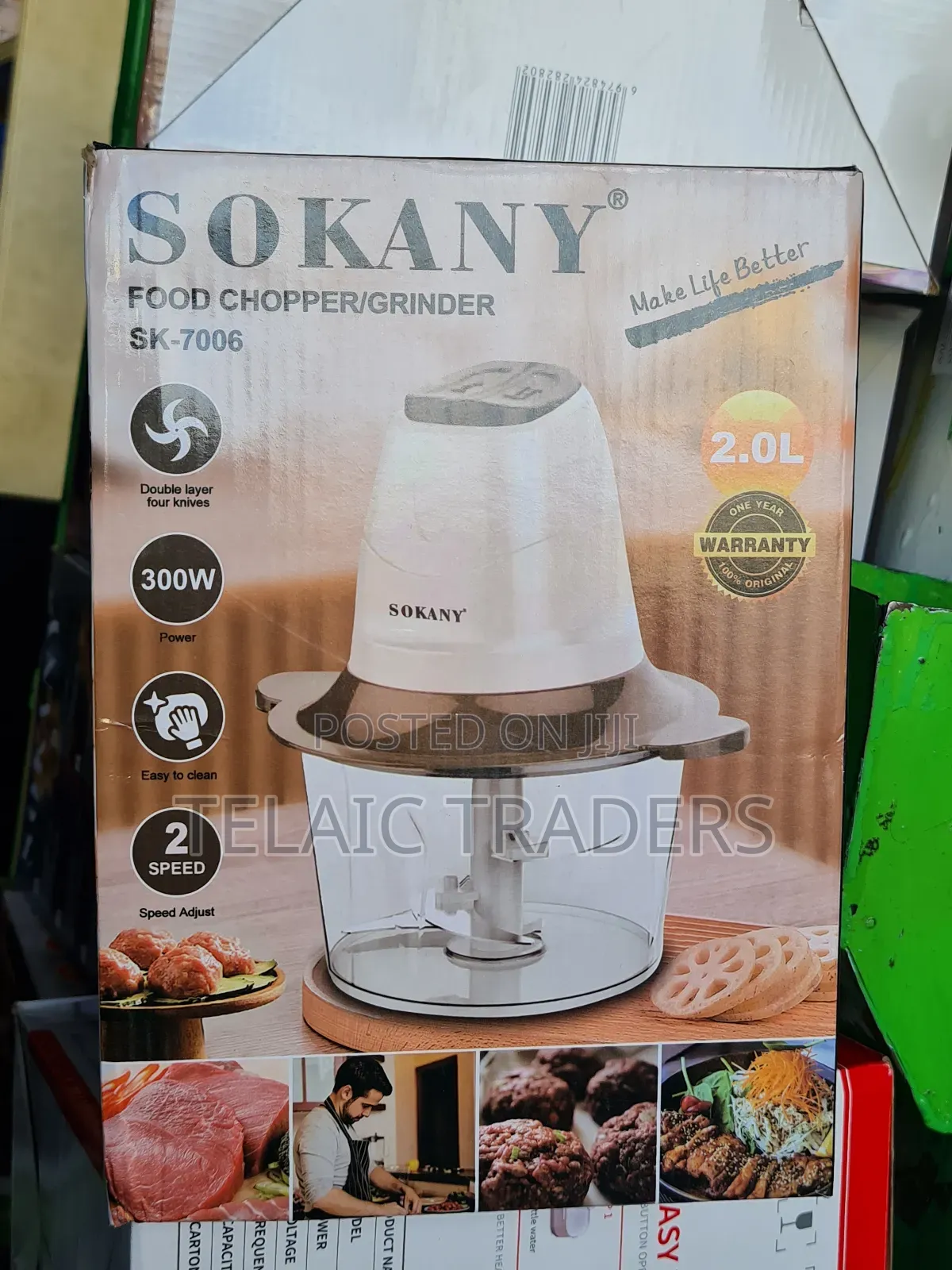 Sokany Food Chopper Sk-7006 With Glass Bowl