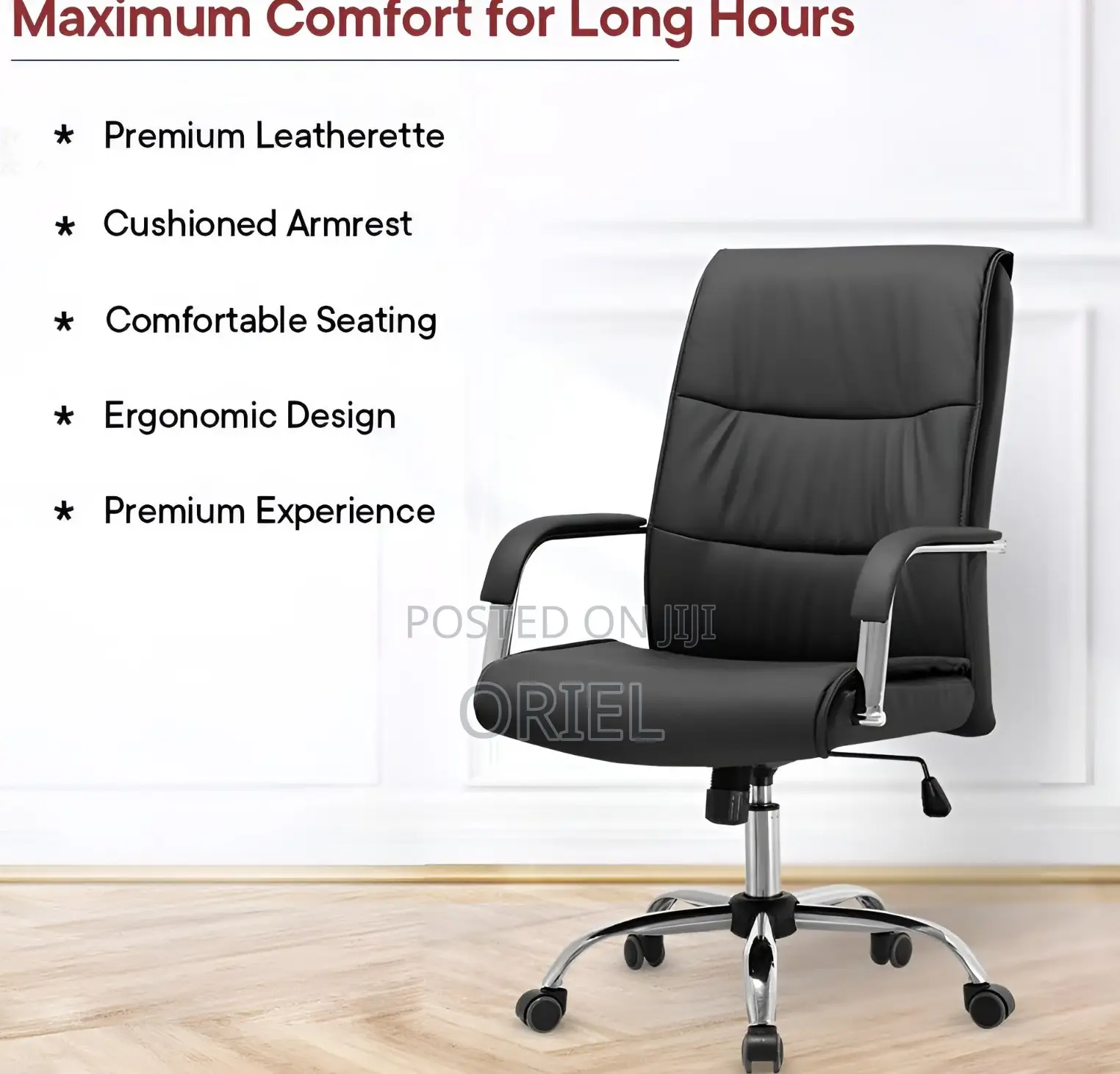 Office Chair : Executive Swivel Office Seat With Padded Armrests