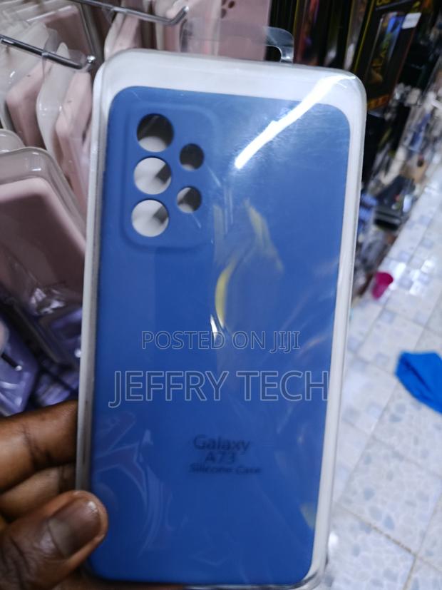 Foluu Silicone Case for Samsung Galaxy A73 5g, Liquid Gel -Blue