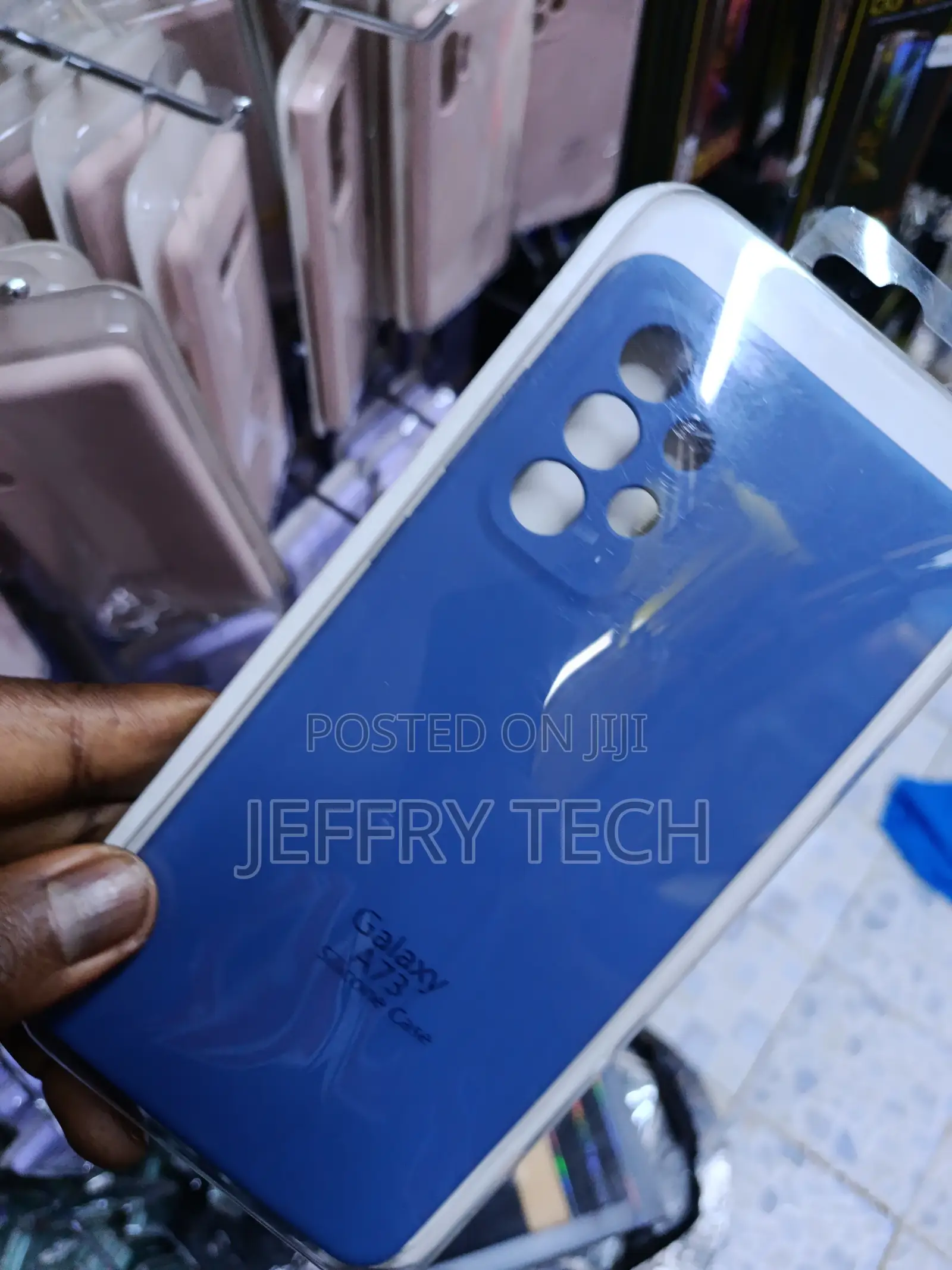 Foluu Silicone Case for Samsung Galaxy A73 5g, Liquid Gel -Blue