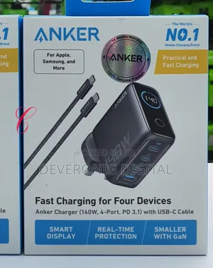 Anker B2697kz1140w 4port Pd 3.1charger With Usb-C Cable