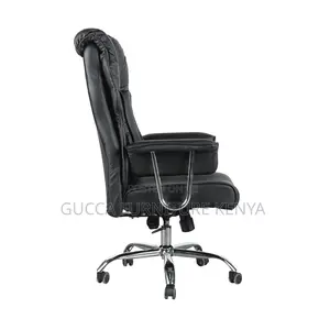Leather Upholstered Reclining Executive Desk Seat