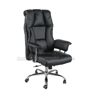 Leather Upholstered Reclining Executive Desk Seat