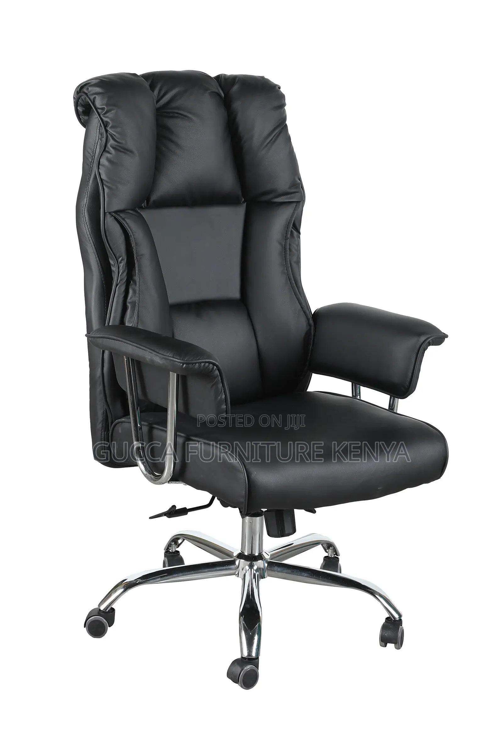 Leather Upholstered Reclining Executive Desk Seat