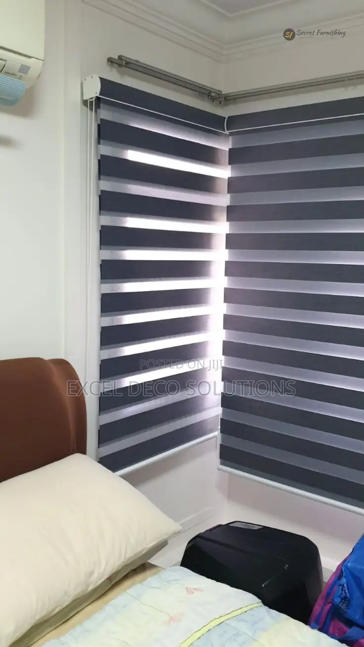 Modern Zebra Blinds for Living Room, Bedroom and Office Windows