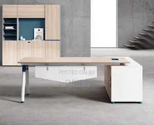 Modern Office Desk : Executive Office Desk L-Shaped 1.8m