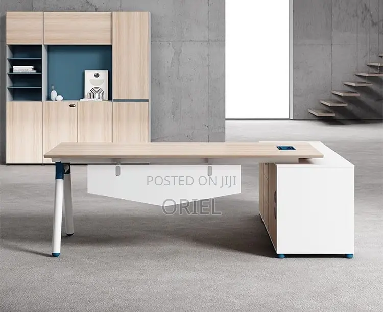 Modern Office Desk : Executive Office Desk L-Shaped 1.8m