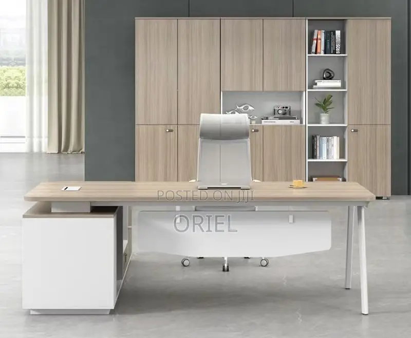 Modern Office Desk : Executive Office Desk L-Shaped 1.8m
