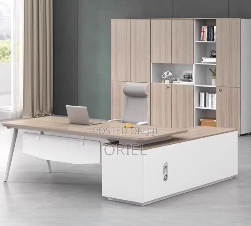 Modern Office Desk : Executive Office Desk L-Shaped 1.8m