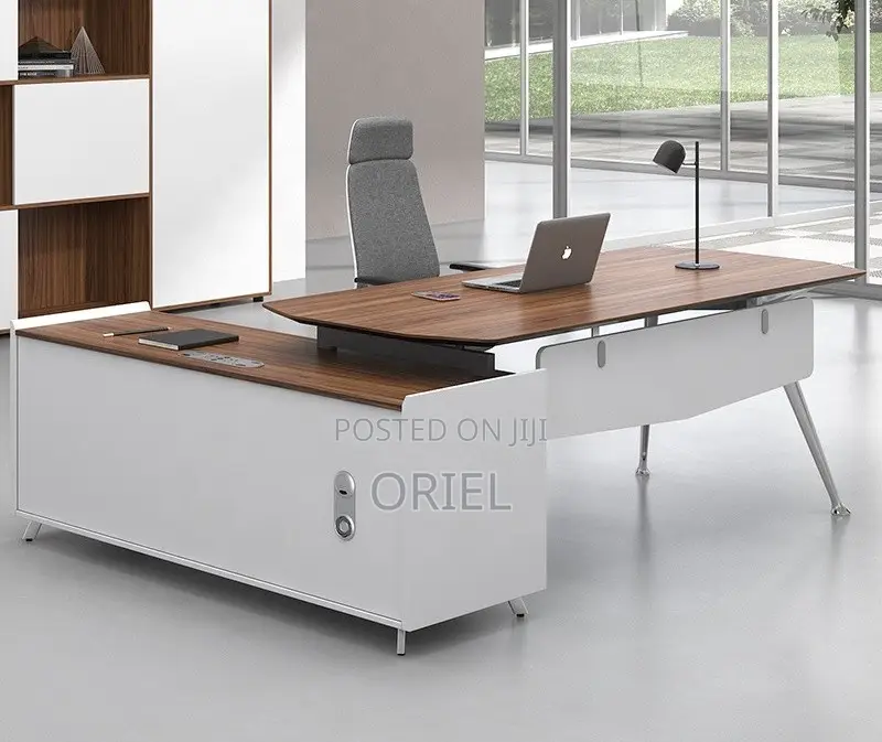 Modern Office Desk : Executive Office Desk L-Shaped 1.8m
