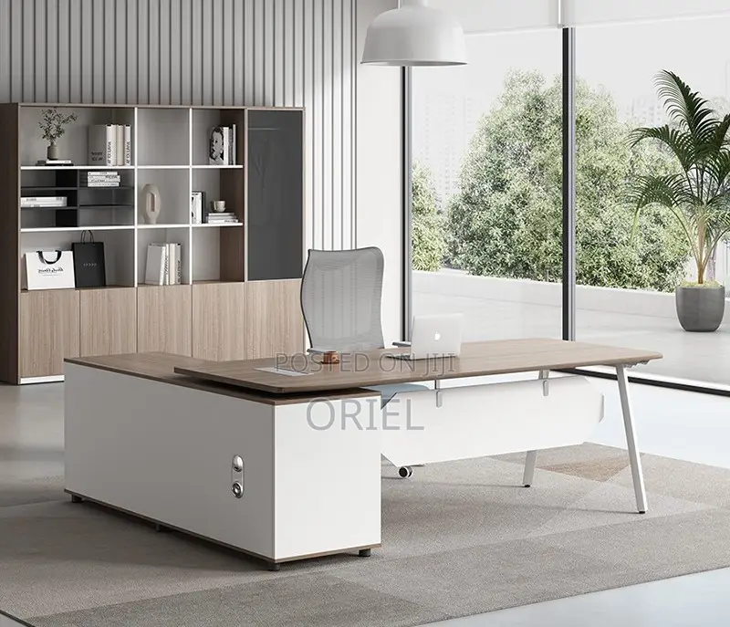 Modern Office Desk : Executive Office Desk L-Shaped 1.8m