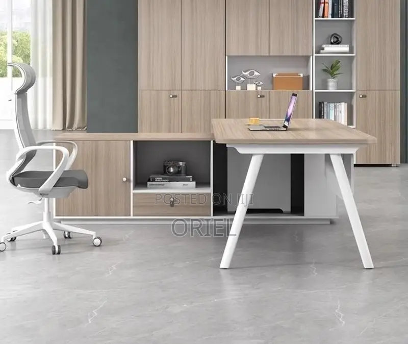 Modern Office Desk : Executive Office Desk L-Shaped 1.8m