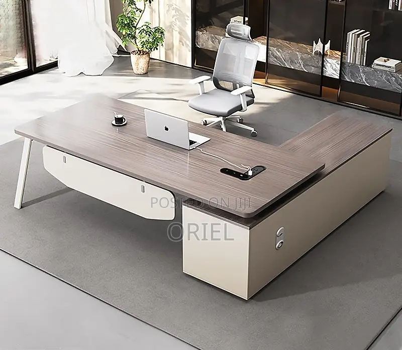 Modern Office Desk : Executive Office Desk L-Shaped 1.8m