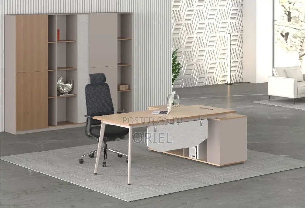 Modern Office Desk : Executive Office Desk L-Shaped 1.8m