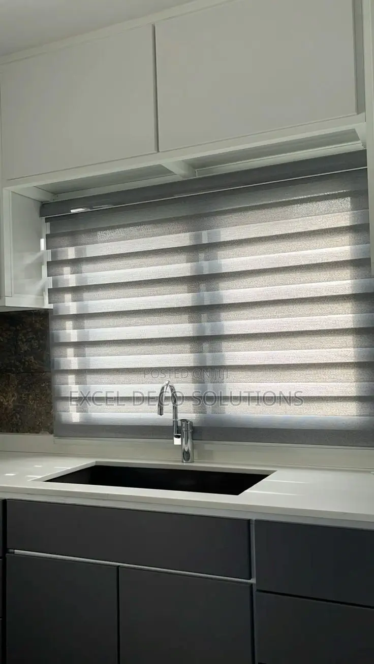 Zebra Blinds With Elegant Modern Window Finish