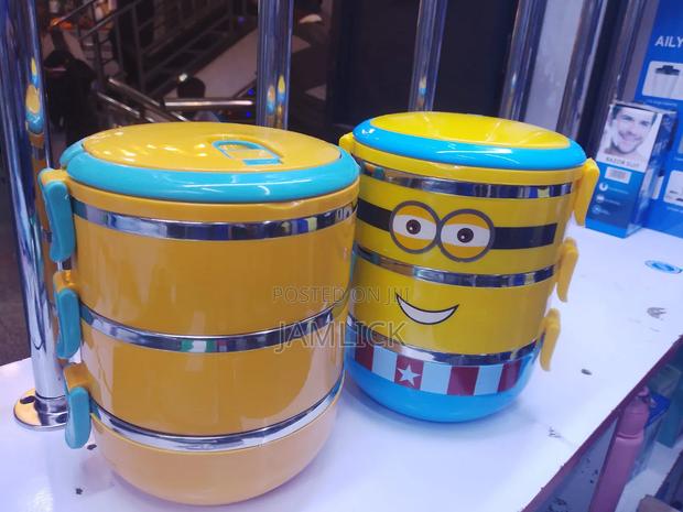 3-Layer Minion Cartoon Thermal Lunchbox - Dv
