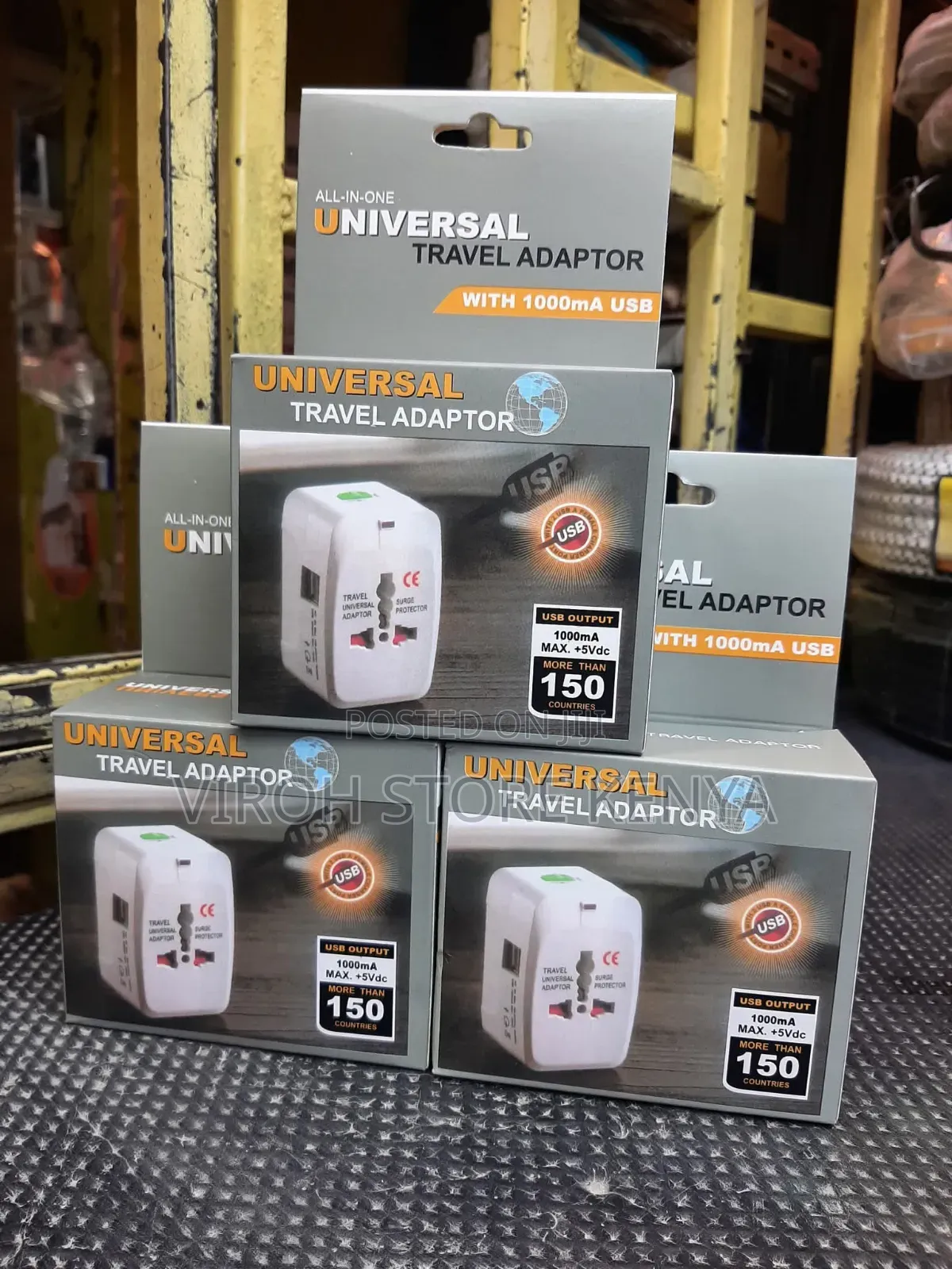 Universal Travel Plug Adapter With Usb Port and Type C Port