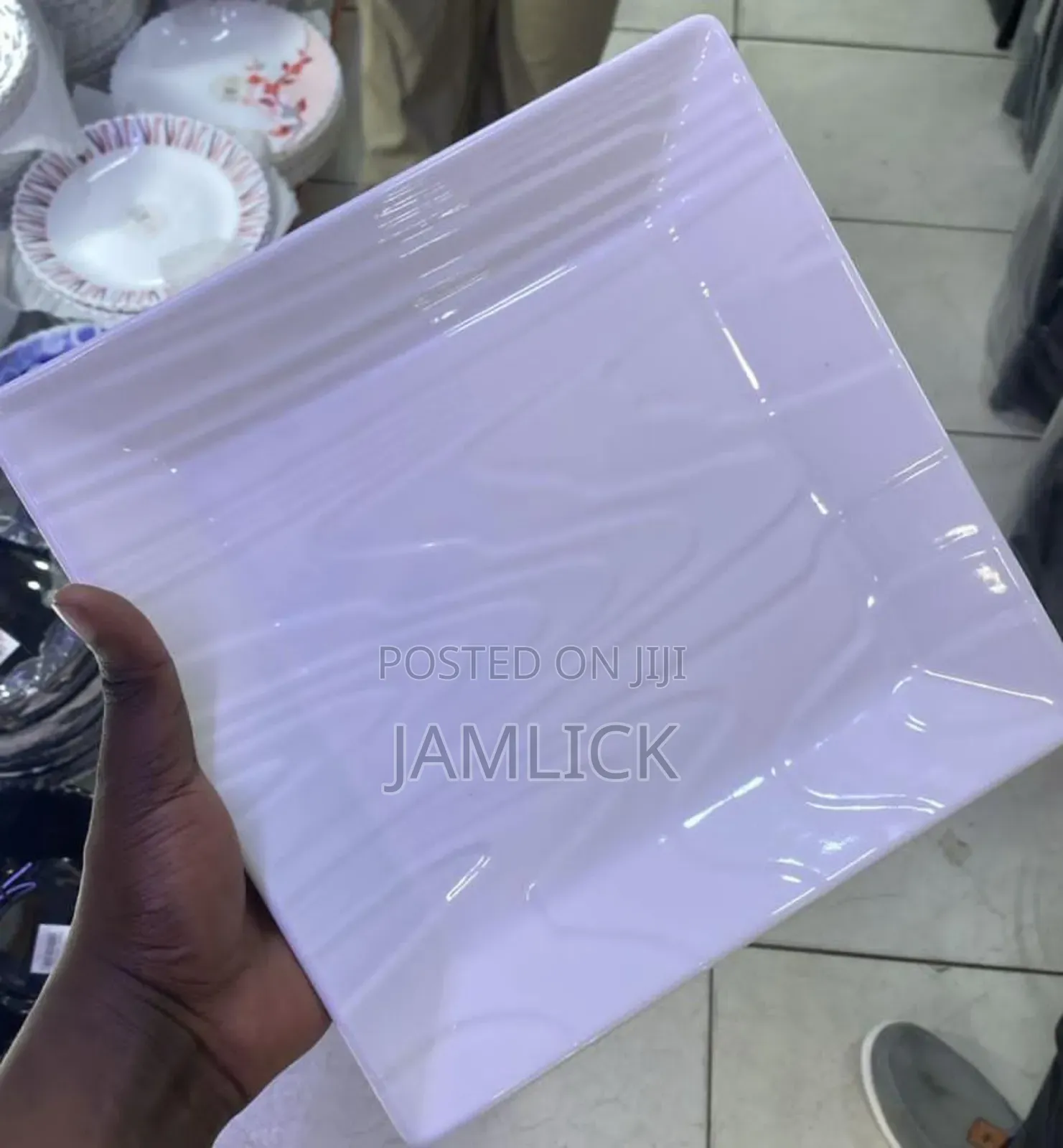 6pcs Melamine Square Plates - Jf