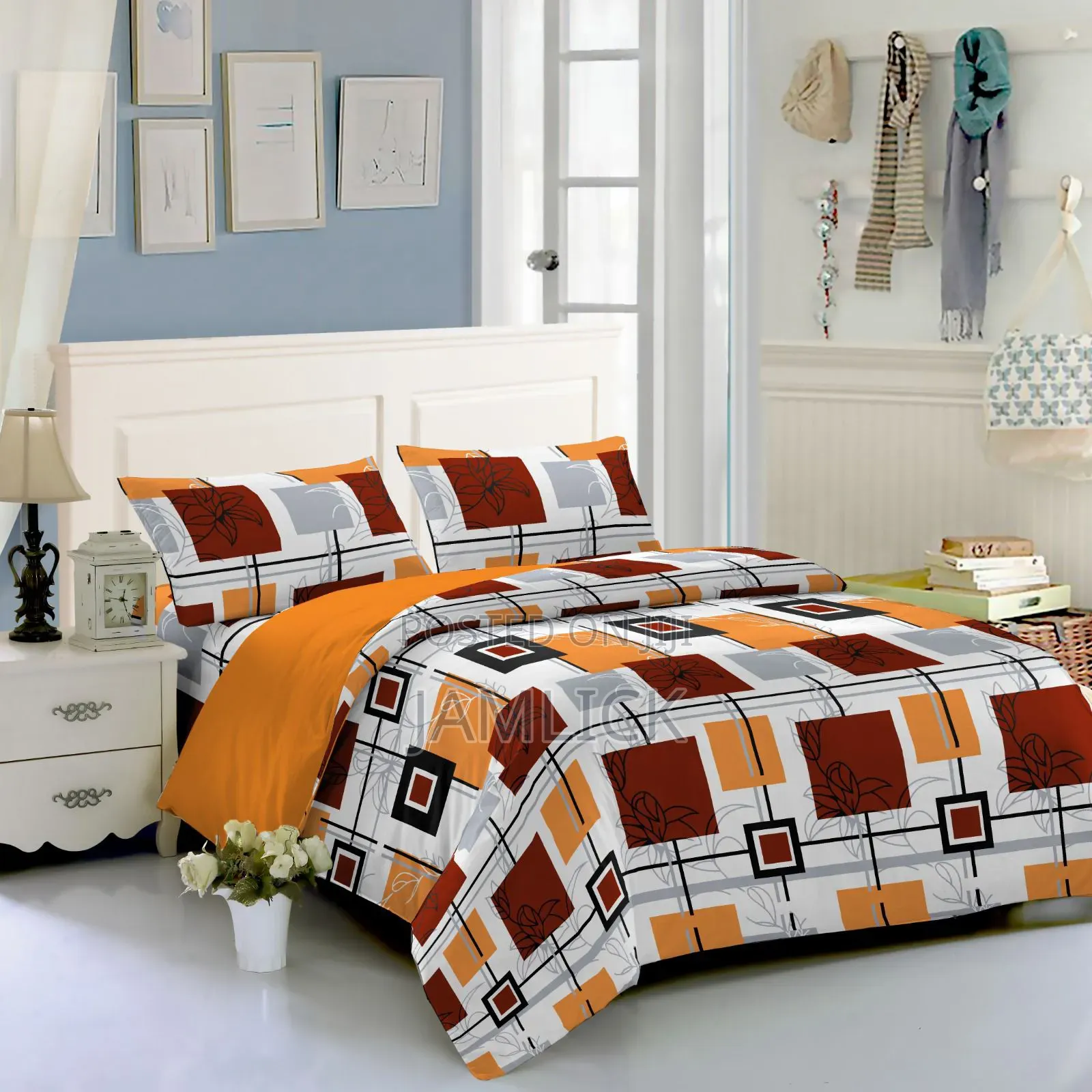 6pcs Pure Cotton Double-Sided Duvet Cover Set - Tr