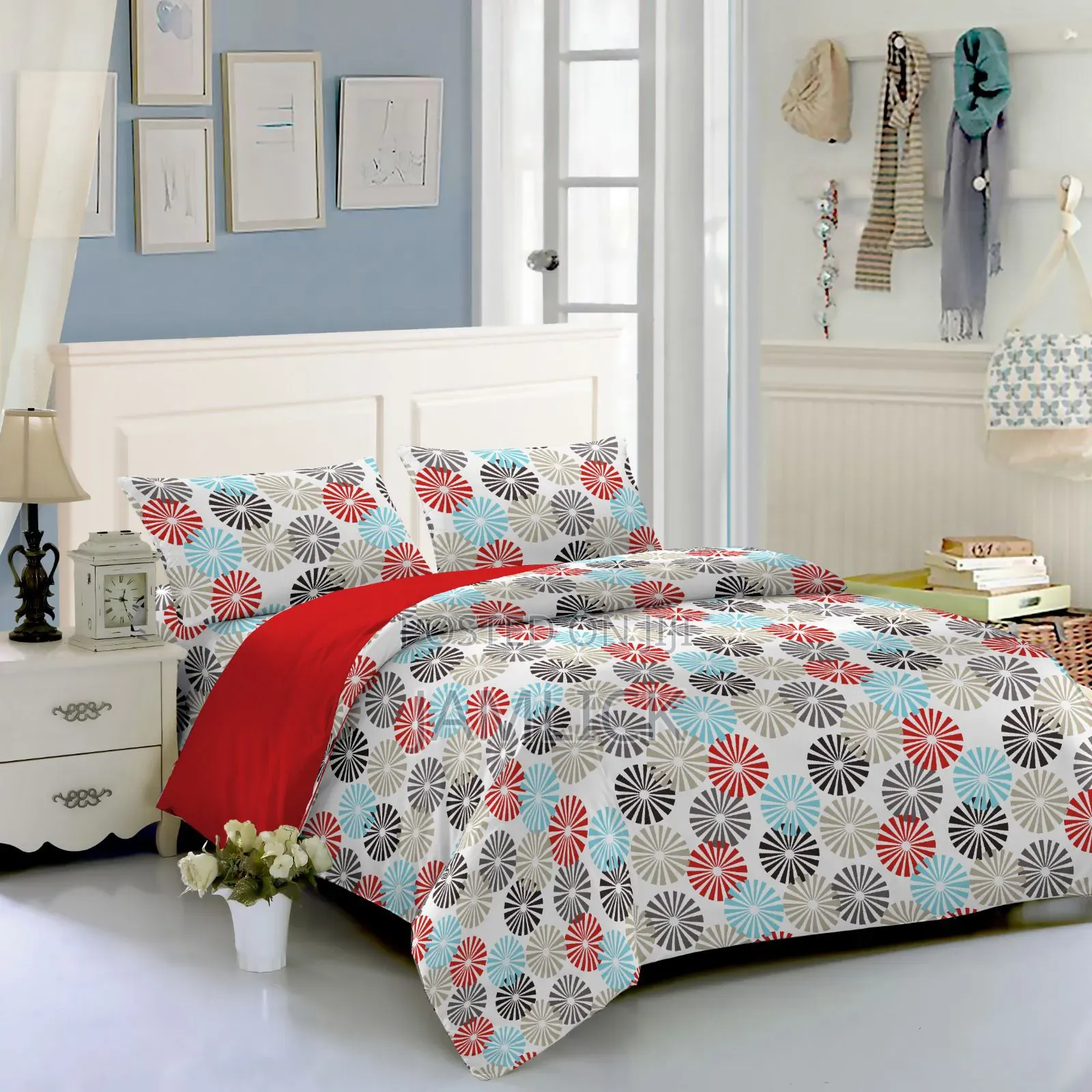 6pcs Pure Cotton Double-Sided Duvet Cover Set - Tr
