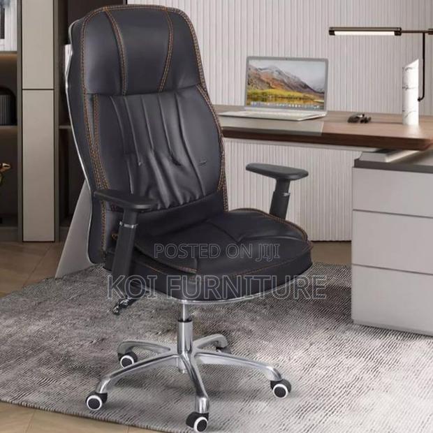 Office Chairs; Leather Home Office Adjustable Generic Chair - thumbnail 5