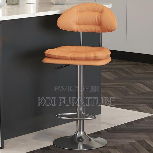 Barstool; Leather Adjustable Functionality Barstool - thumbnail 4