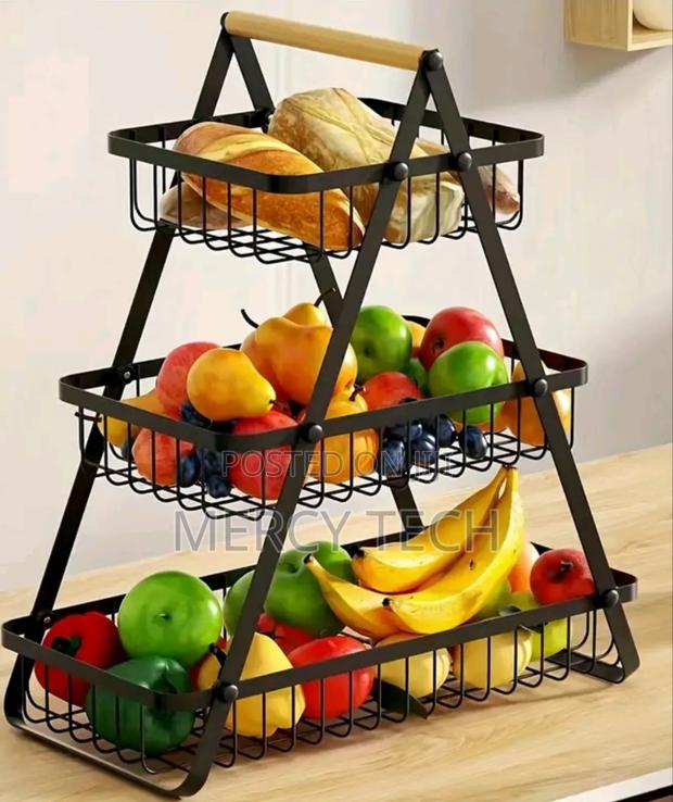 3tier Fruit Rack With Carrying Handle - main view
