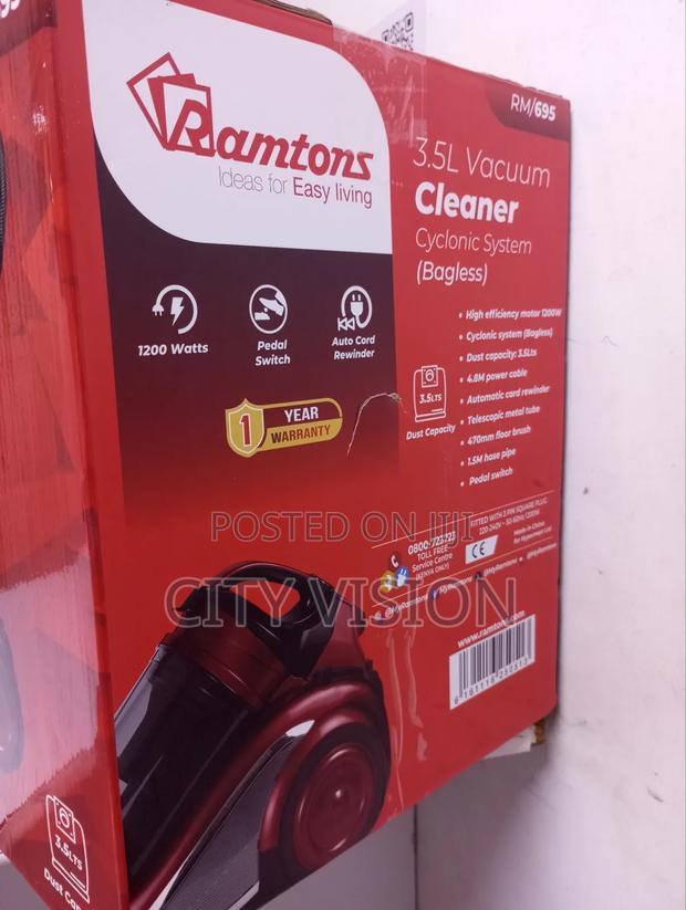 Ramtons Vacuum Cleaner 3.5l Cyclonic System Rm/695 - thumbnail 2