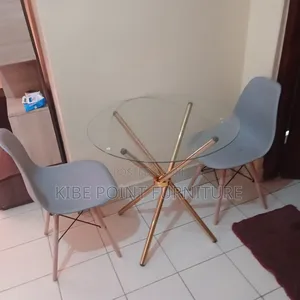 Top Glass Dining Table and Chair Available
