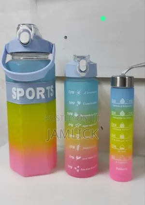 3-in-1 Motivational Water Bottle Set - Hk