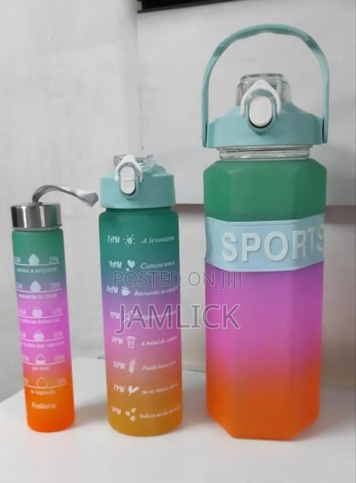3-in-1 Motivational Water Bottle Set - Hk