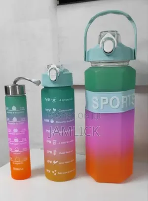 3-in-1 Motivational Water Bottle Set - Hk