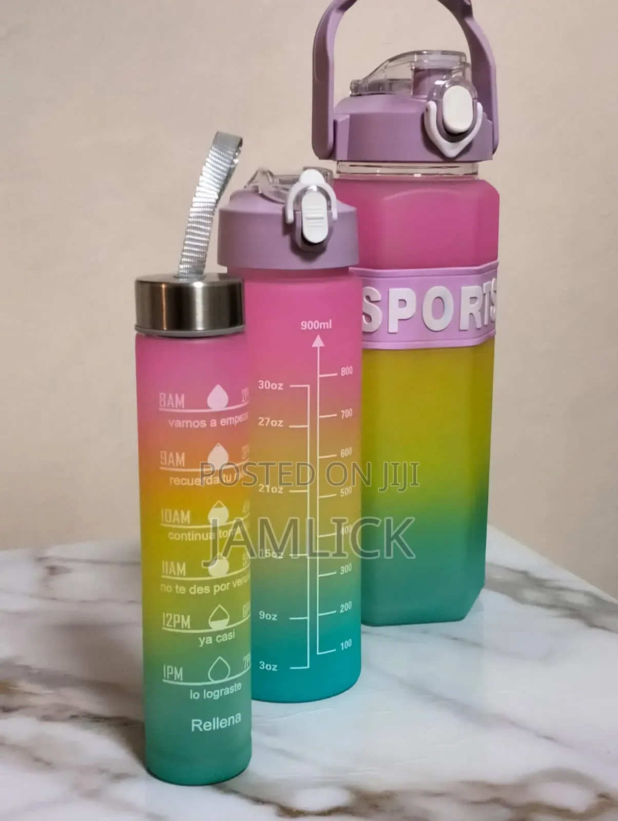 3-in-1 Motivational Water Bottle Set - Hk